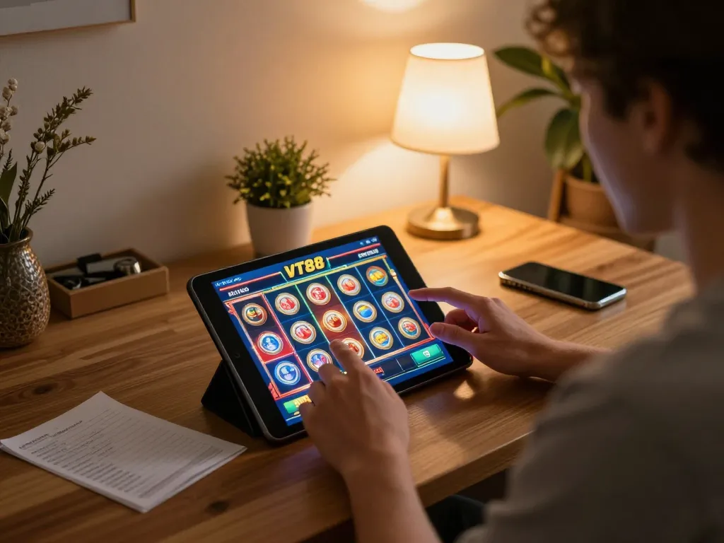 Experience exciting gameplay with VT88 as a player navigates mobile slots online
