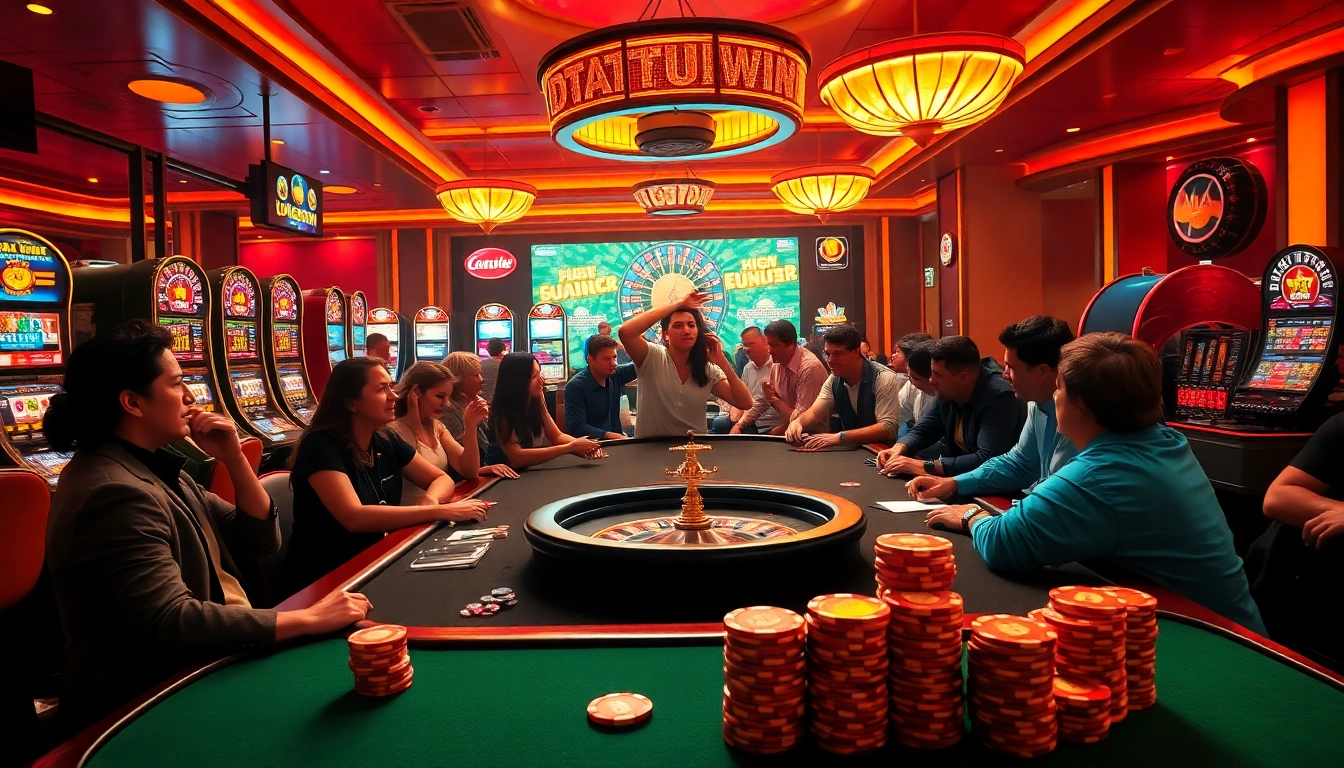 Permainan poker yang mendebarkan di kasino mewah dengan opsi taruhan datukwin.