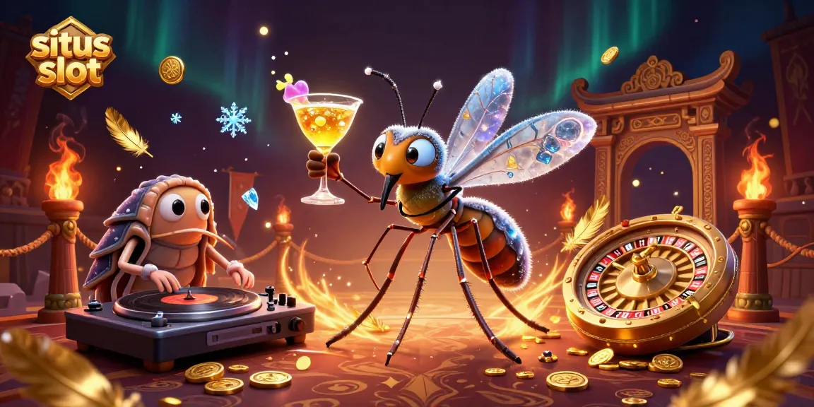 Engage with the situs slot experience featuring vibrant casino characters and elements in a dynamic scene.