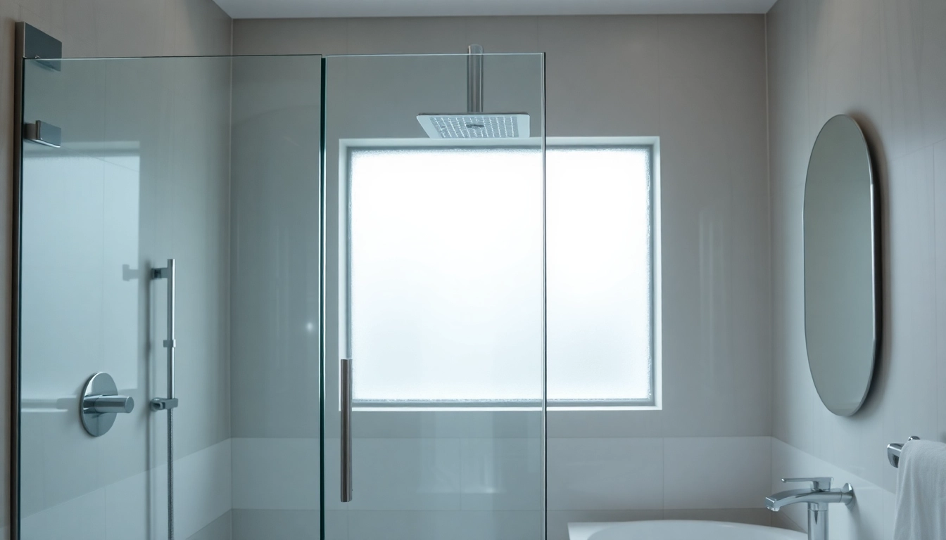 Transform your space with elegant showers au featuring a modern glass shower screen in a serene setting.