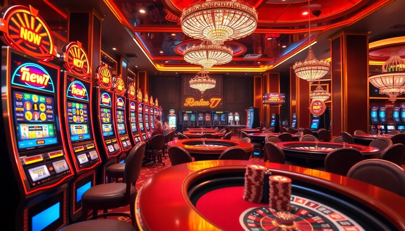 Experience the thrill of winning at new77 slot machines in a vibrant casino atmosphere.