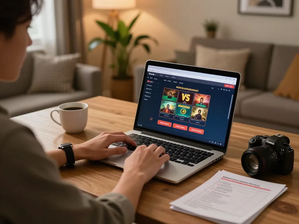 uu88 player engaging in online casino gaming with laptop and strategy notes