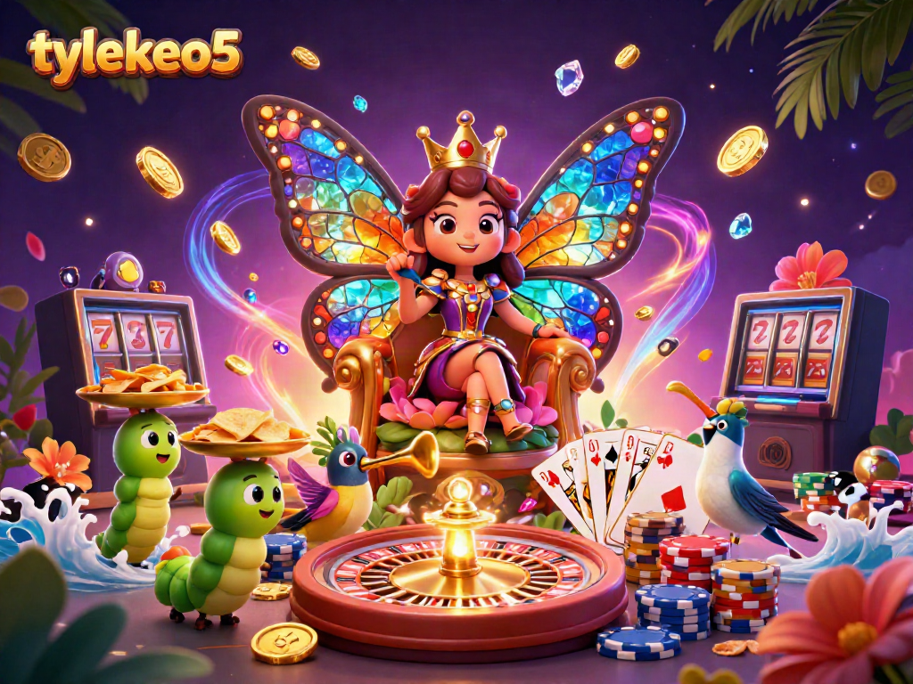 Engage with tylekeo5's vibrant casino illustration showcasing lucky symbols and dynamic gaming elements.