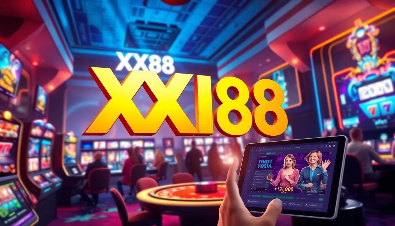 Experience the excitement of XX88, a premier online gambling platform with dynamic casino games and vibrant aesthetics.