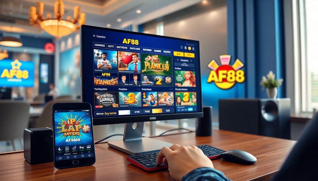 Engaging online gaming interface on AF88 platform with exciting sports and casino games.