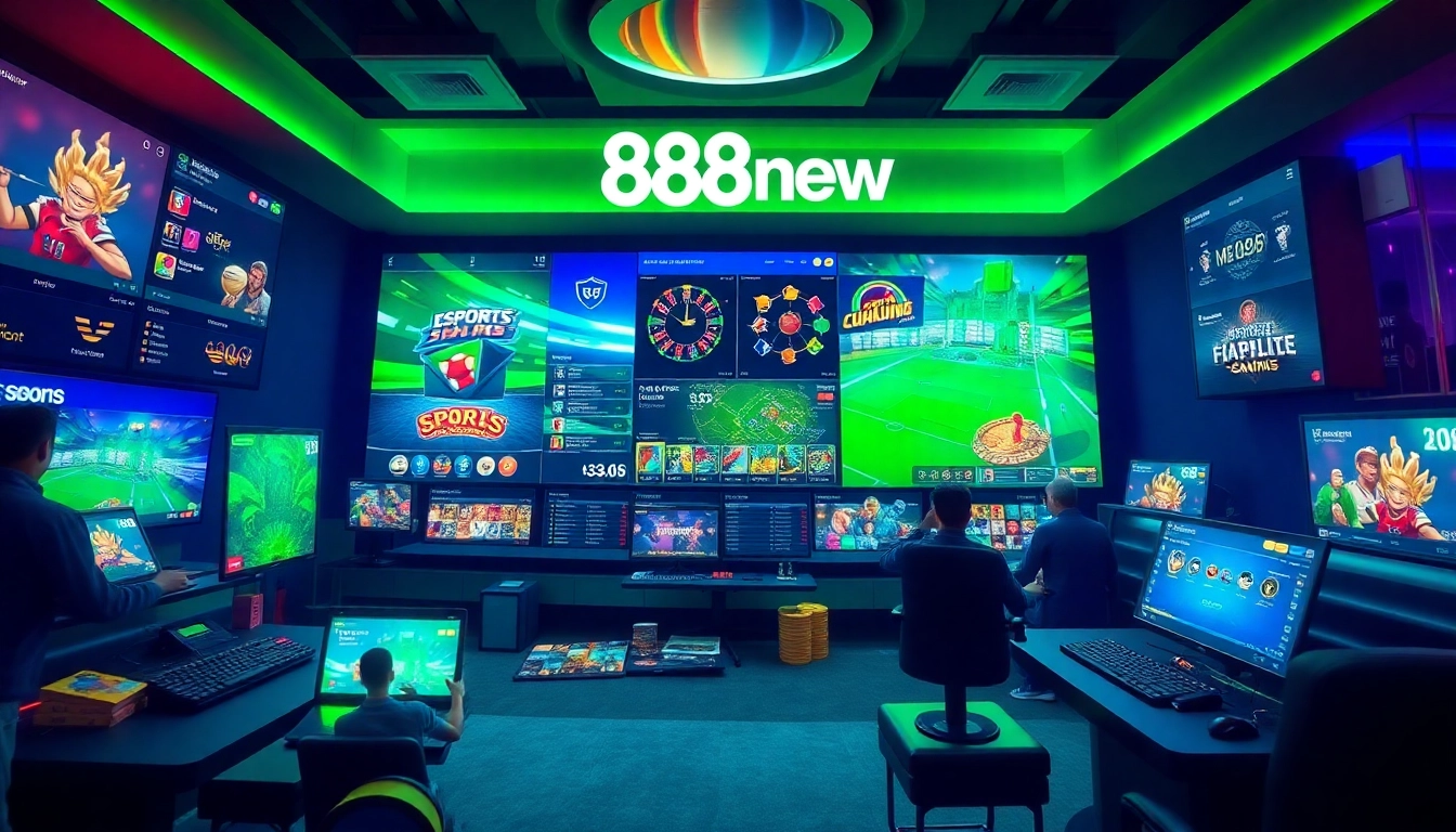 Exciting online gaming experience at 888new, showcasing diverse gambling options.