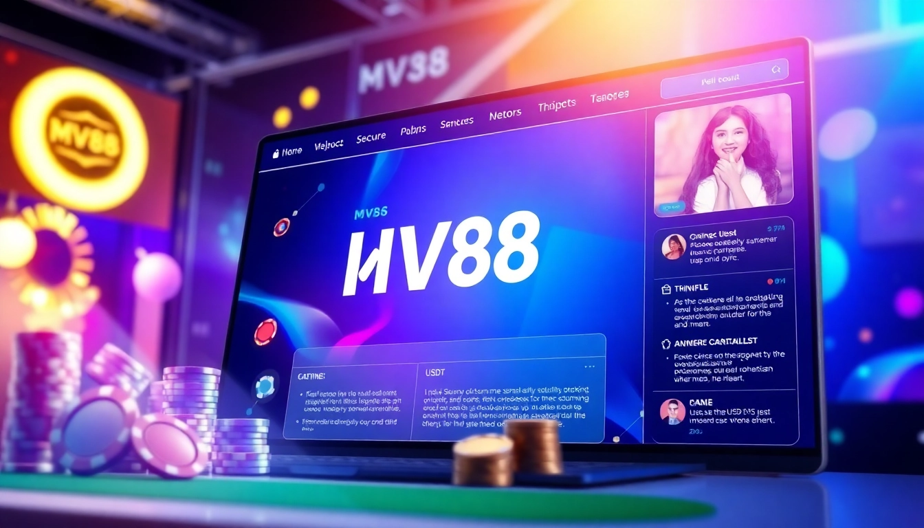 MV88 online gaming interface showcasing secure USDT transactions and engaging support.