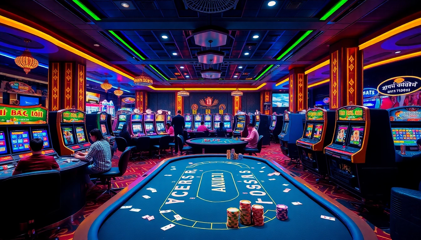 KJC AC 3 immersive casino experience with thrilling tables, dice, and slot machines.