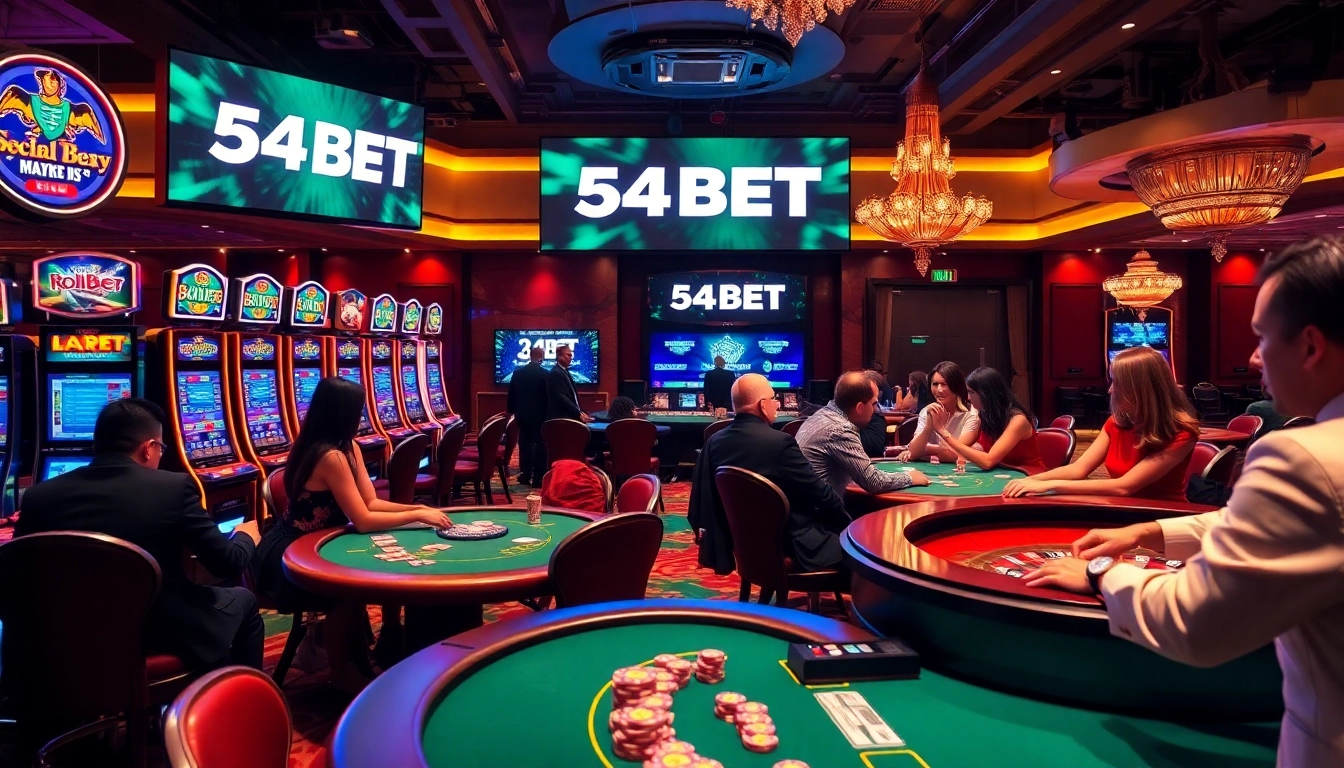 Experience the thrill of 54BET at a vibrant casino with exciting games.
