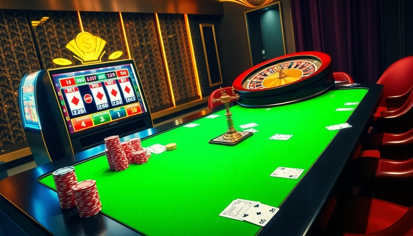 Experience thrilling gameplay at uu88 with vibrant casino tables and stunning slot machines.