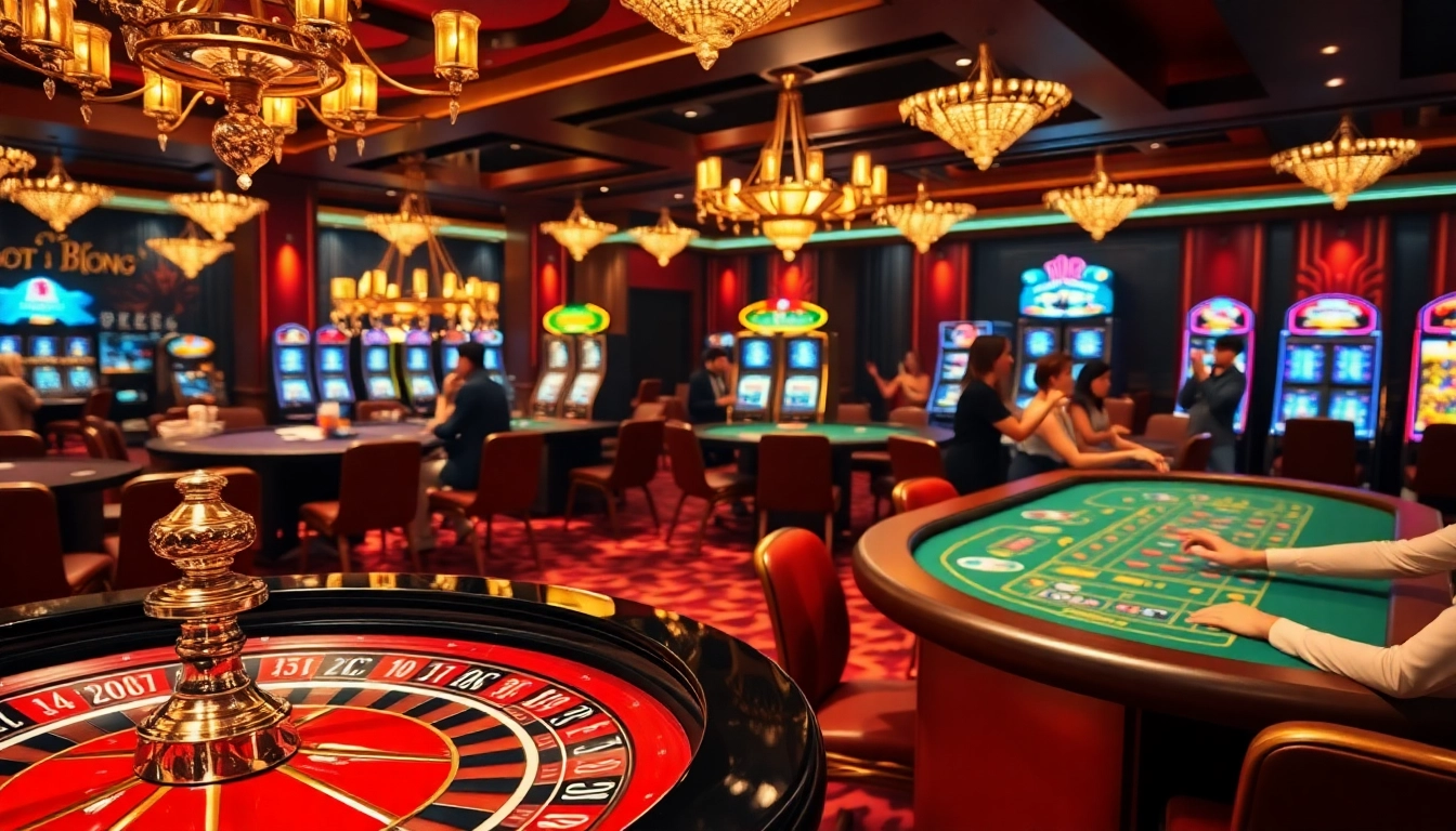 RR88 players celebrating wins at a luxury casino table with vibrant colors and gaming excitement.