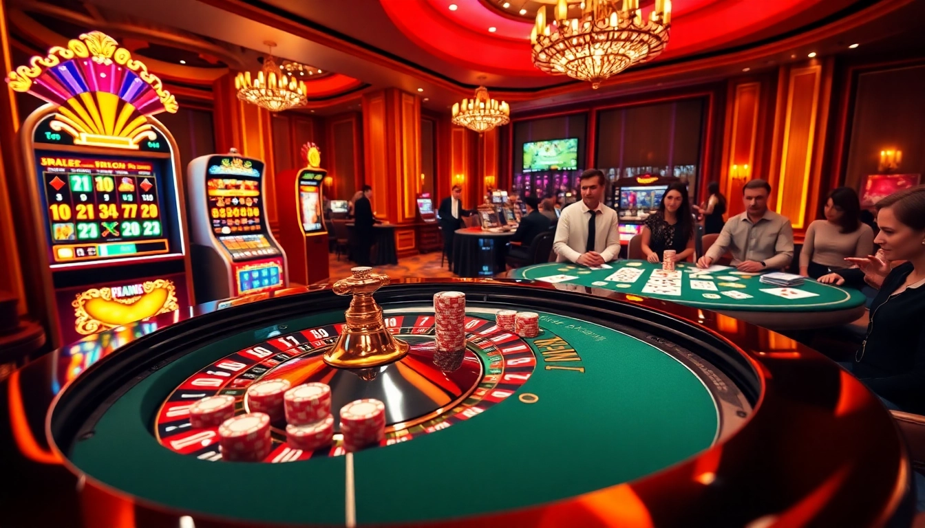 KJC players enjoying an exciting roulette game at a luxurious online casino.