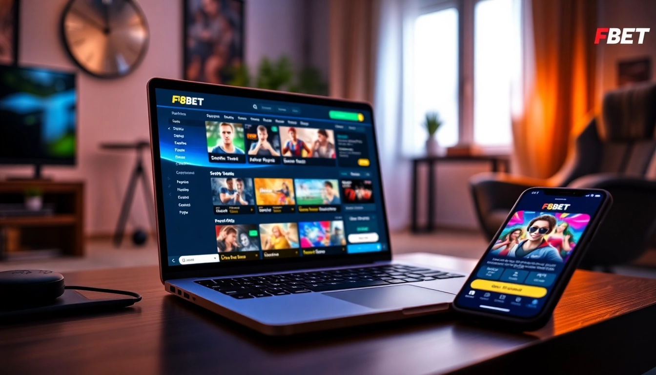 Visual representation of F8BET online betting platform showcasing user-friendly interface and innovative gaming technology.