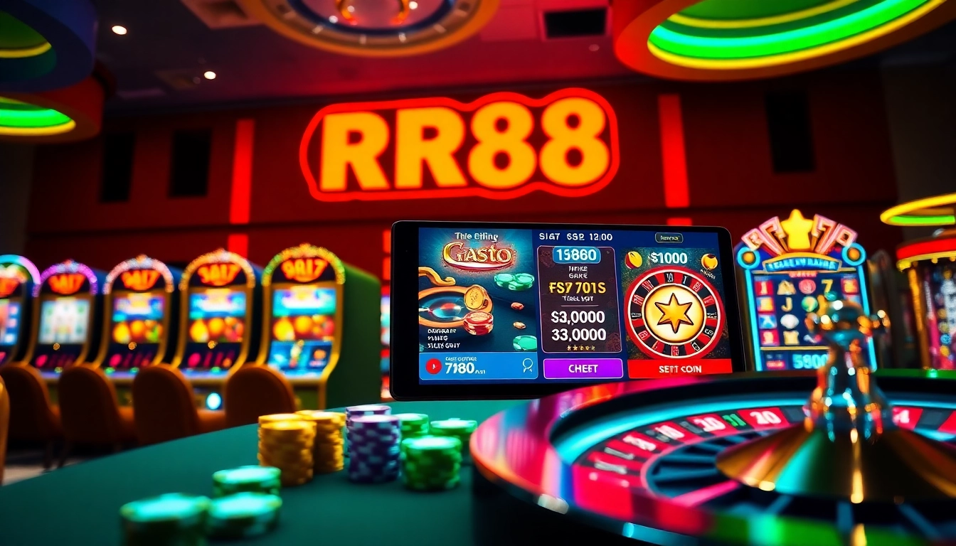 Experience thrill and luxury with rr88 gratis at a vibrant online casino scene featuring exciting games.