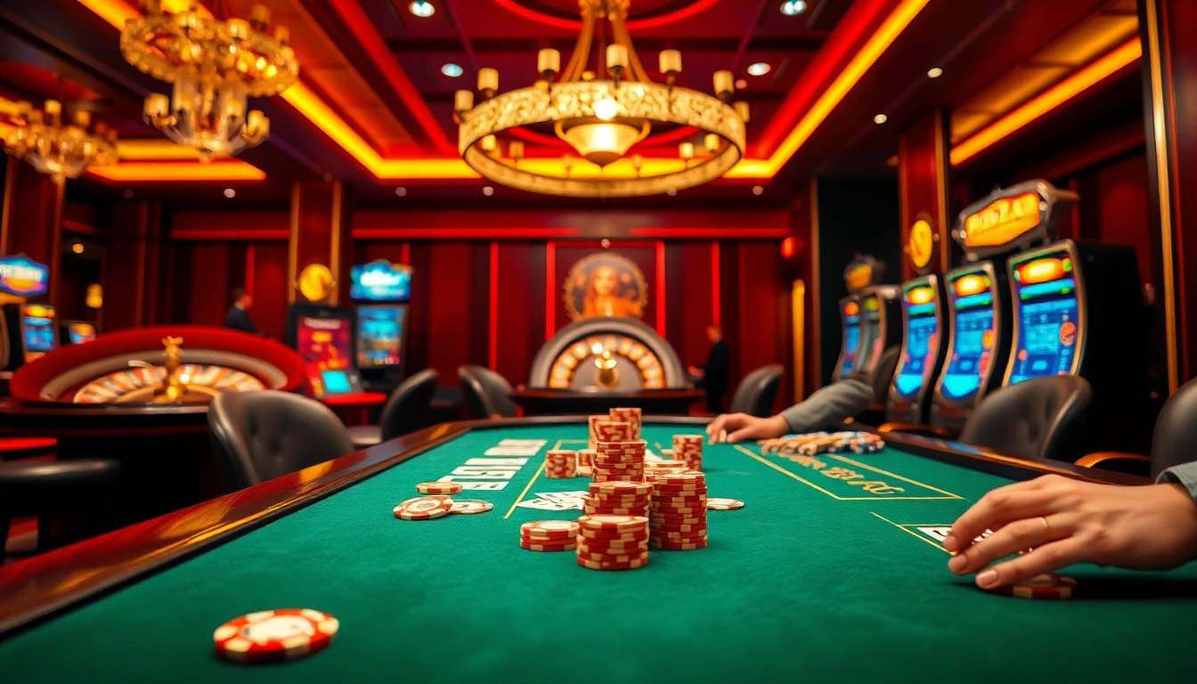 Experience thrilling excitement at 789F's upscale casino with vibrant betting tables and immersive gaming elements.