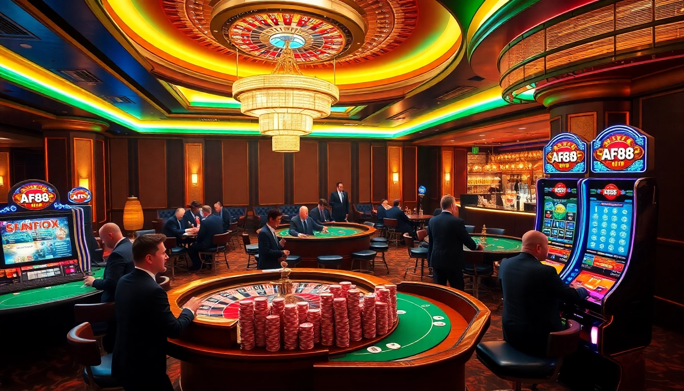 Experience the thrill of winning at AF88 in a luxurious casino setting.