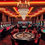 Experience thrilling gameplay at MMOO with vibrant casino elements like tables and slot machines.