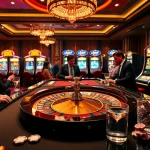 Experience the excitement of RR88 at a luxury casino with vibrant tables and thrilling games.