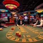 Experience high-stakes excitement at NOHU's luxury casino with vibrant games and eager players.