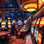 Excited players engaging with slot machines marked with slot88, creating a vibrant casino atmosphere.