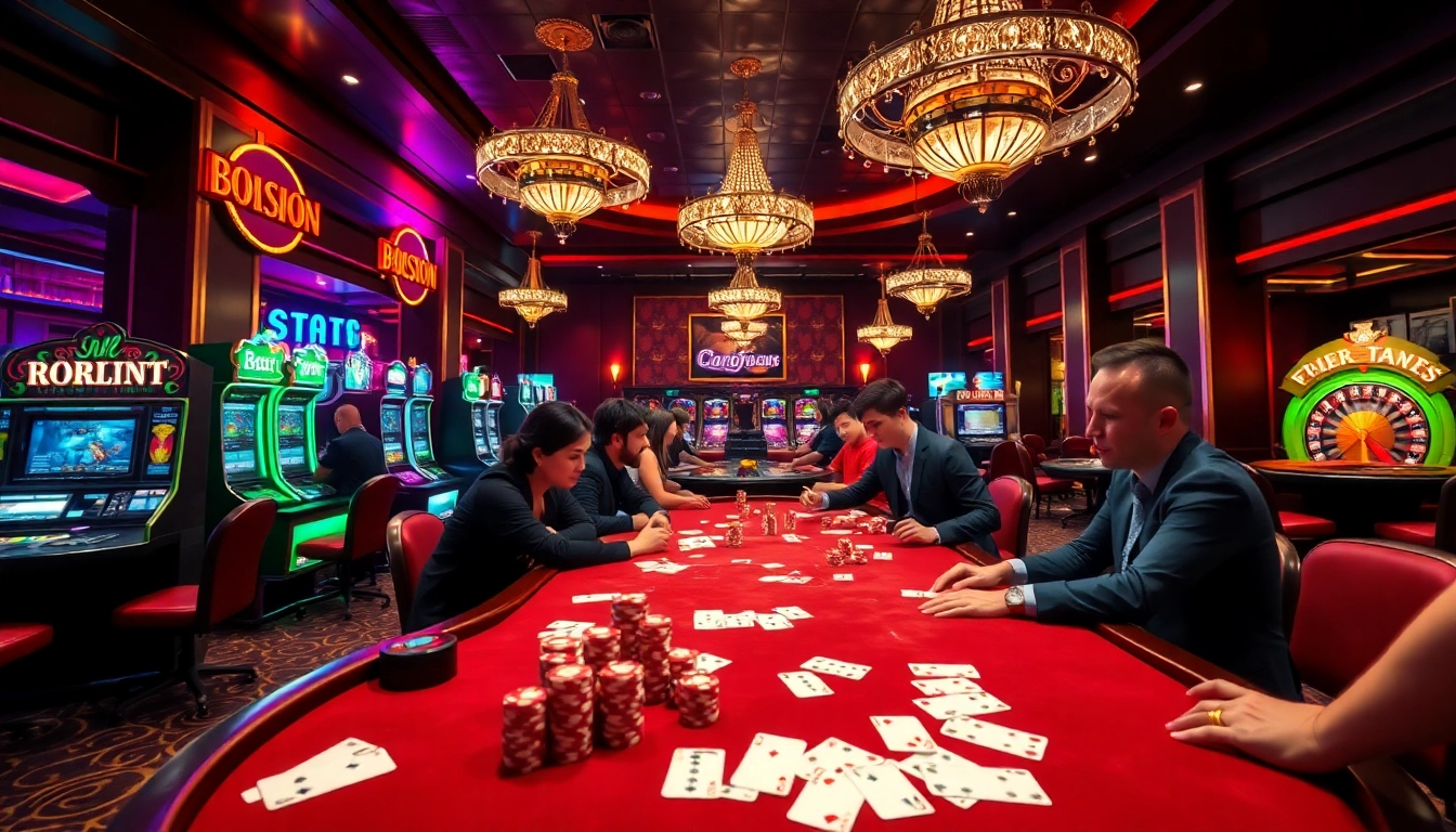 Experience thrilling gambling action at https://www.6rwin5.com/ with exciting poker games and vibrant casino ambiance.