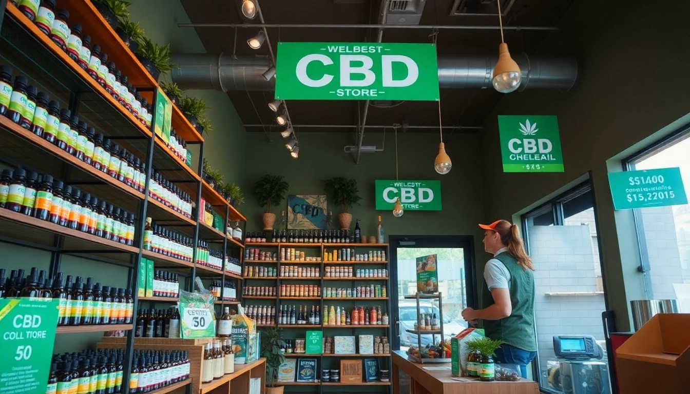 Best CBD store in Casper featuring welcoming interior with organized shelves of CBD products.
