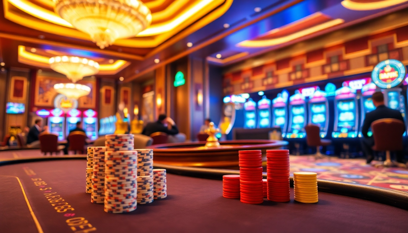 Experience thrilling gameplay at https://go99.uk.net/ featuring poker tables and vibrant slot machines.