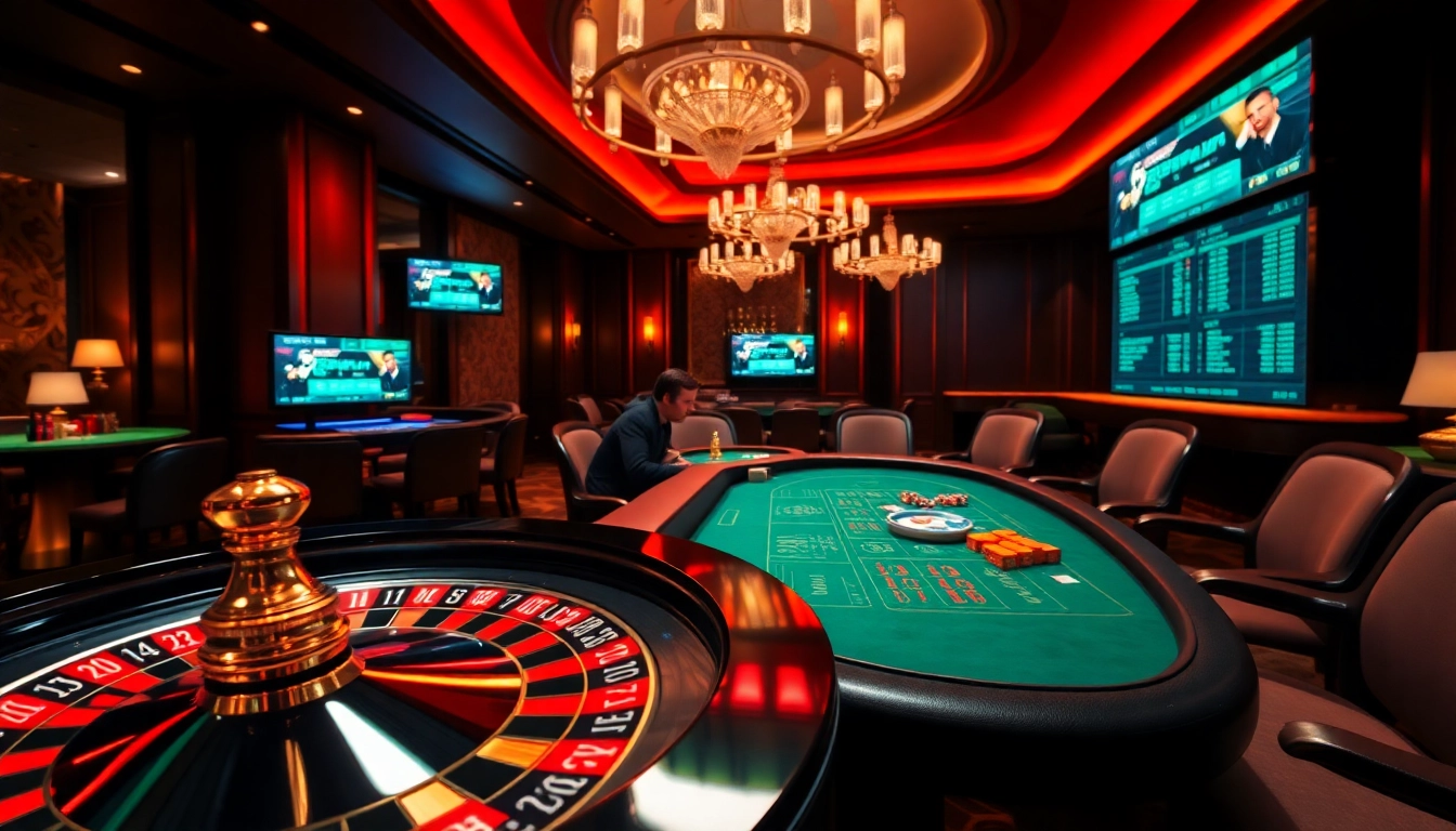 Experience the thrill of pahala4d in a luxurious casino setting with roulette and poker.
