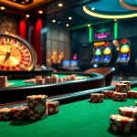 Nohu90 players enjoy an exciting casino experience with vibrant poker chips on the table.