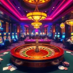 Experience the excitement of 789P gaming at a vibrant casino with roulette, poker, and slot machines.