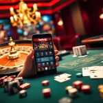 Trải nghiệm trò chơi kịch tính với ứng dụng BetVIP được giới thiệu trong bối cảnh casino sang trọng.