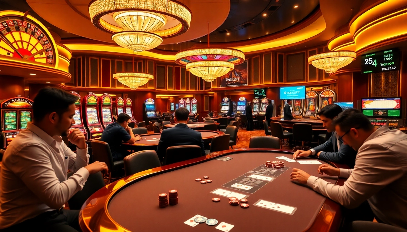 KJC gaming enthusiasts enjoying a thrilling casino experience with poker and roulette.
